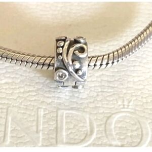 Pandora Tendril Cubic Zirconia Clip Charm 925 Sterling Silver 790380